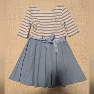 Polo by Ralph Lauren Striped Blue and White Kids Dress